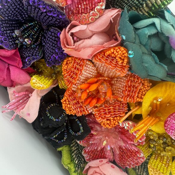 Mary Frances Fresh Picked Beaded Floral Shoulder Handbag - Picture 2 of 4